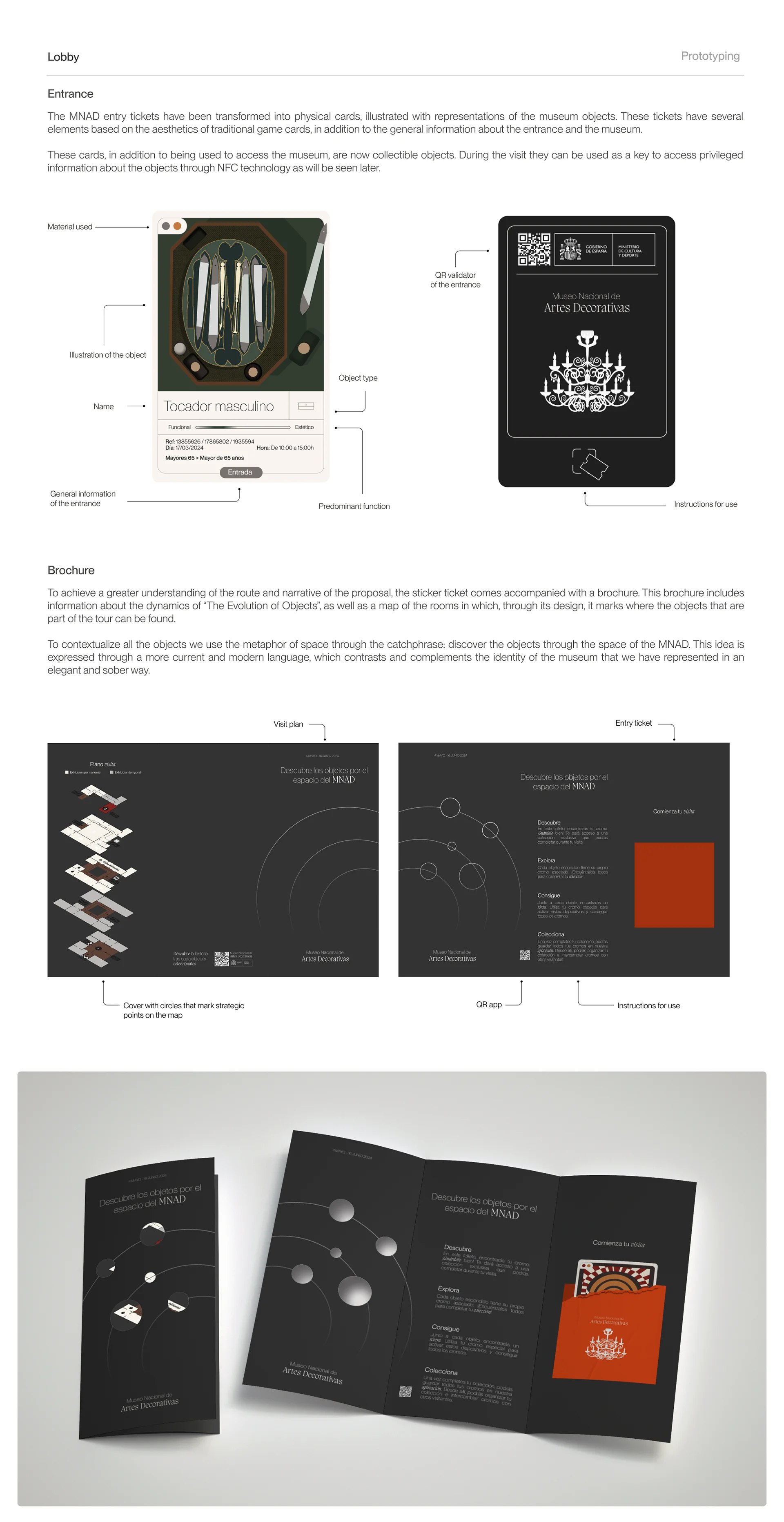 Entrance and brochure